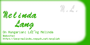 melinda lang business card